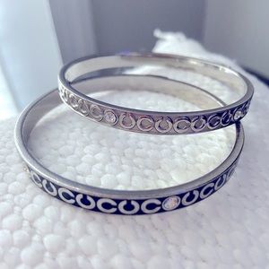 Coach sterling silver bangles ( set of 2 )